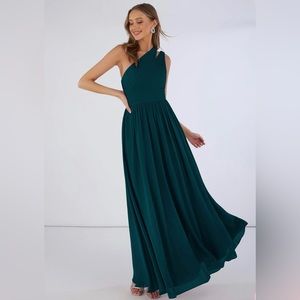 Azazie Molly Pine Bridesmaid Dress A14 No Alterations